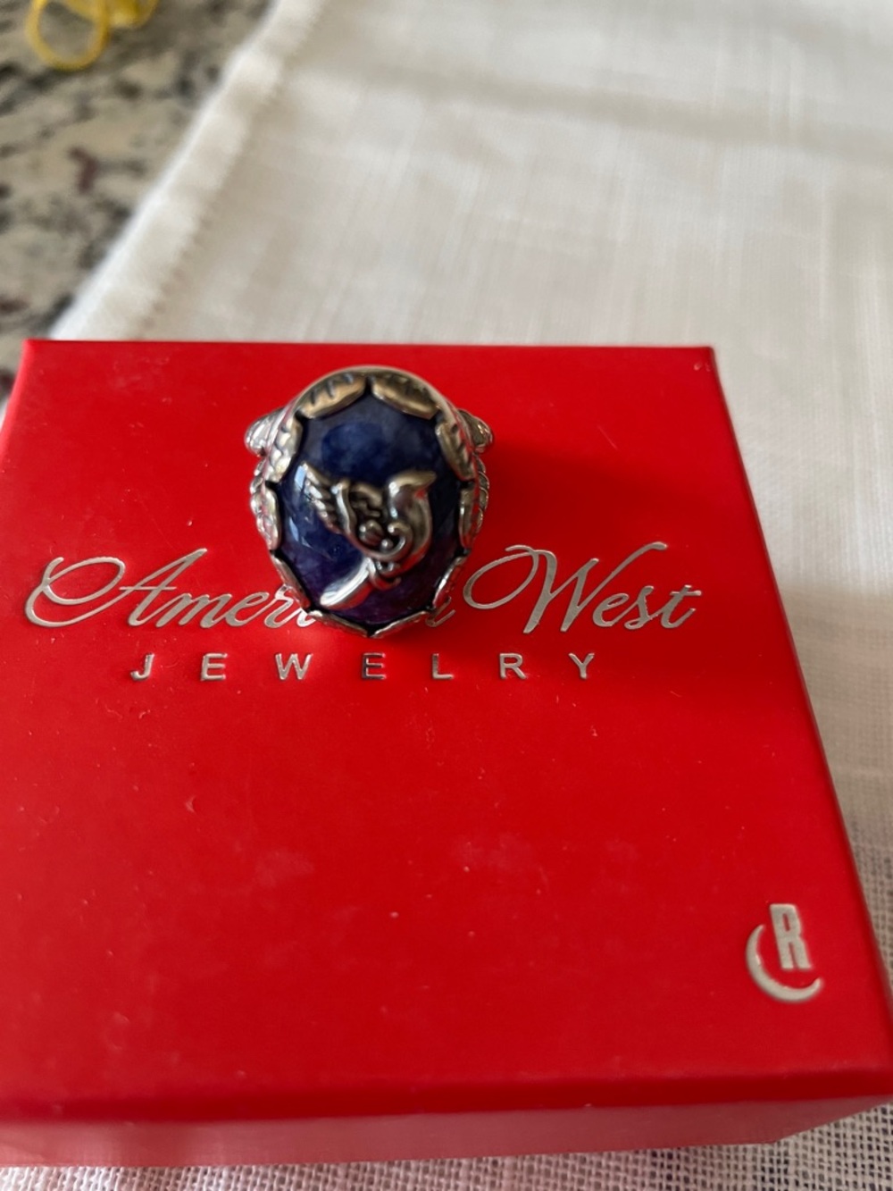 Carolyn Pollack American West sterling lapis ring size 5